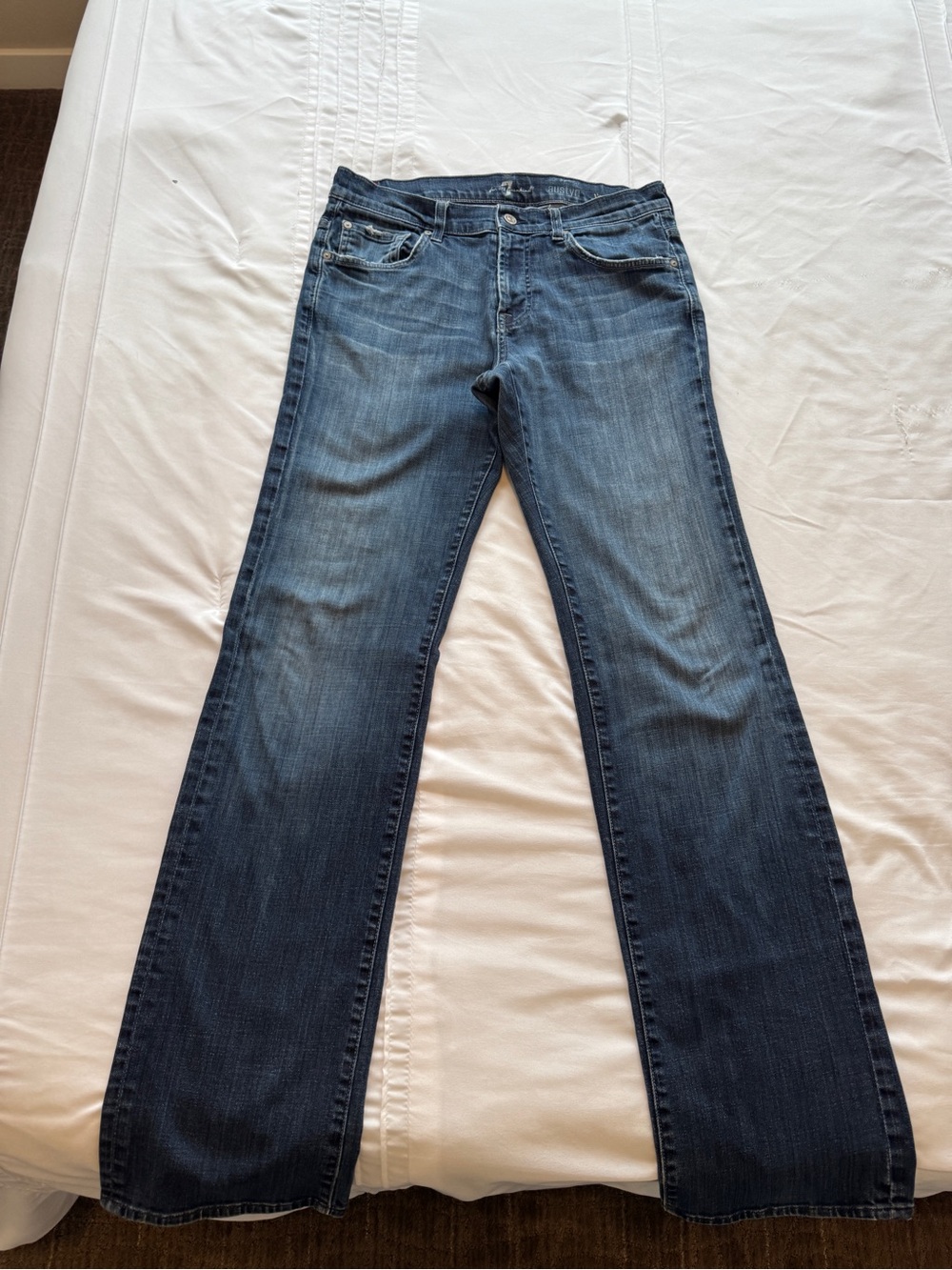 Seven7 Men's Straight Jeans - Dark Blue Wash